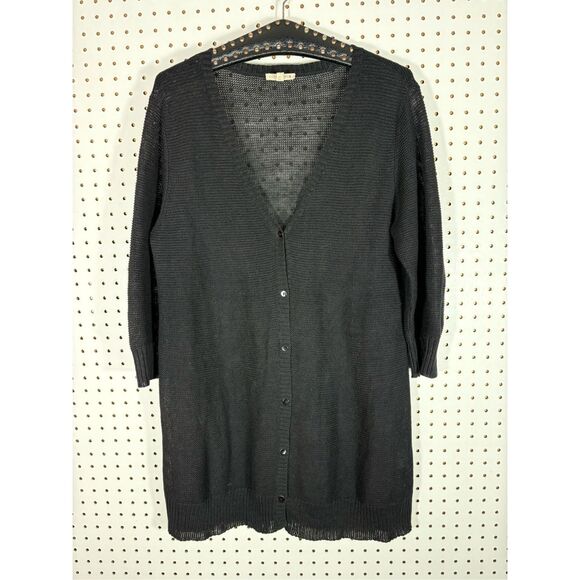 Eileen Fisher linen cardigan duster size L - Picture 1 of 4